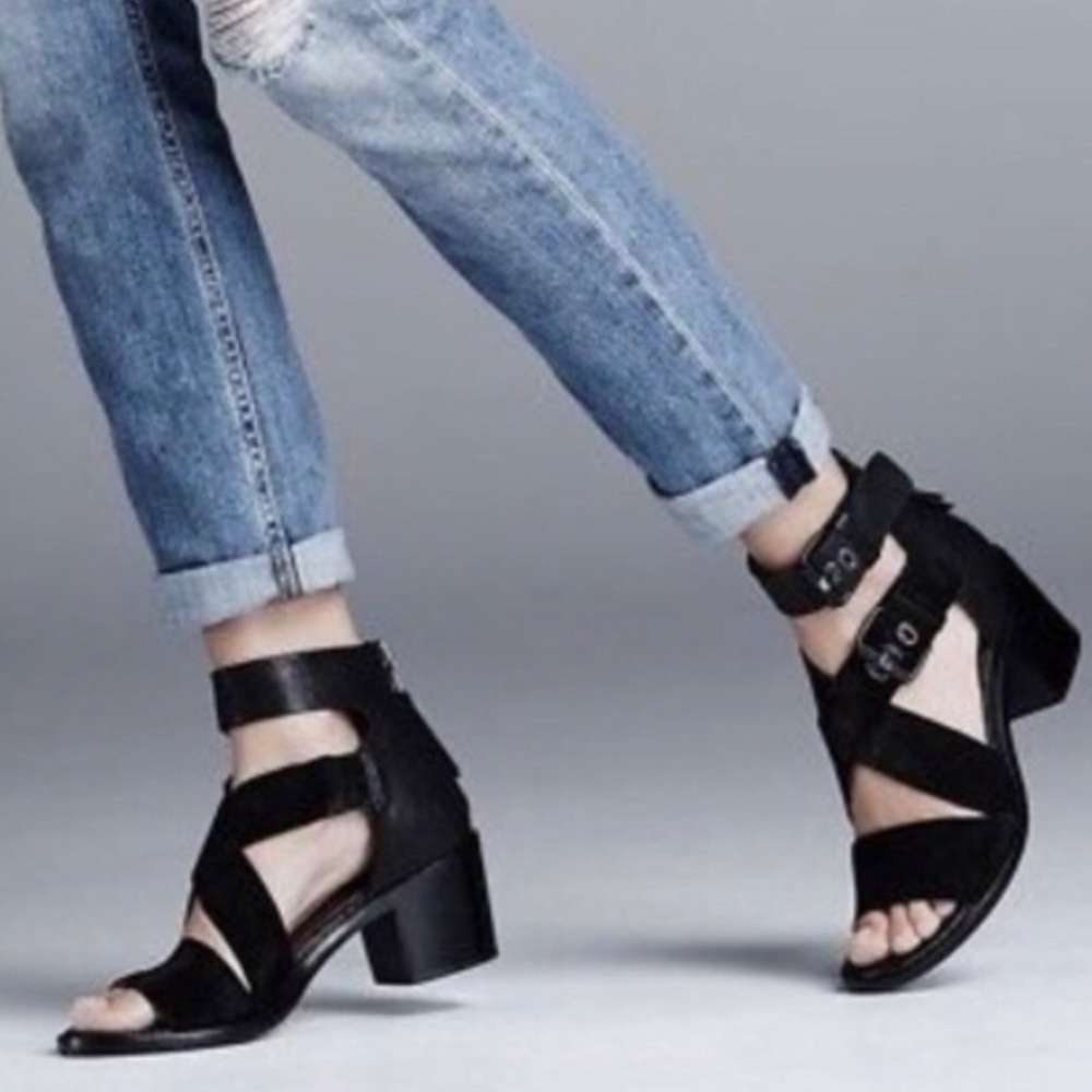 rag & bone Madrid Leather Black Sandals